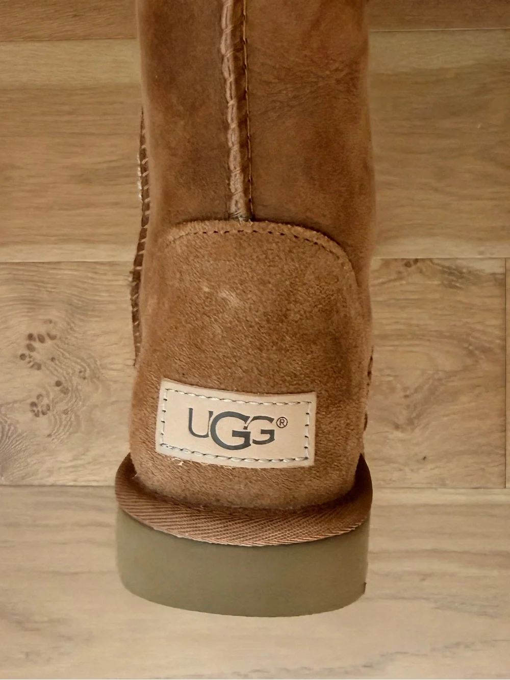 UGG Classic Tall II Shearling Boots Chestnut Brown Cozy Winter Wms 8 Like New